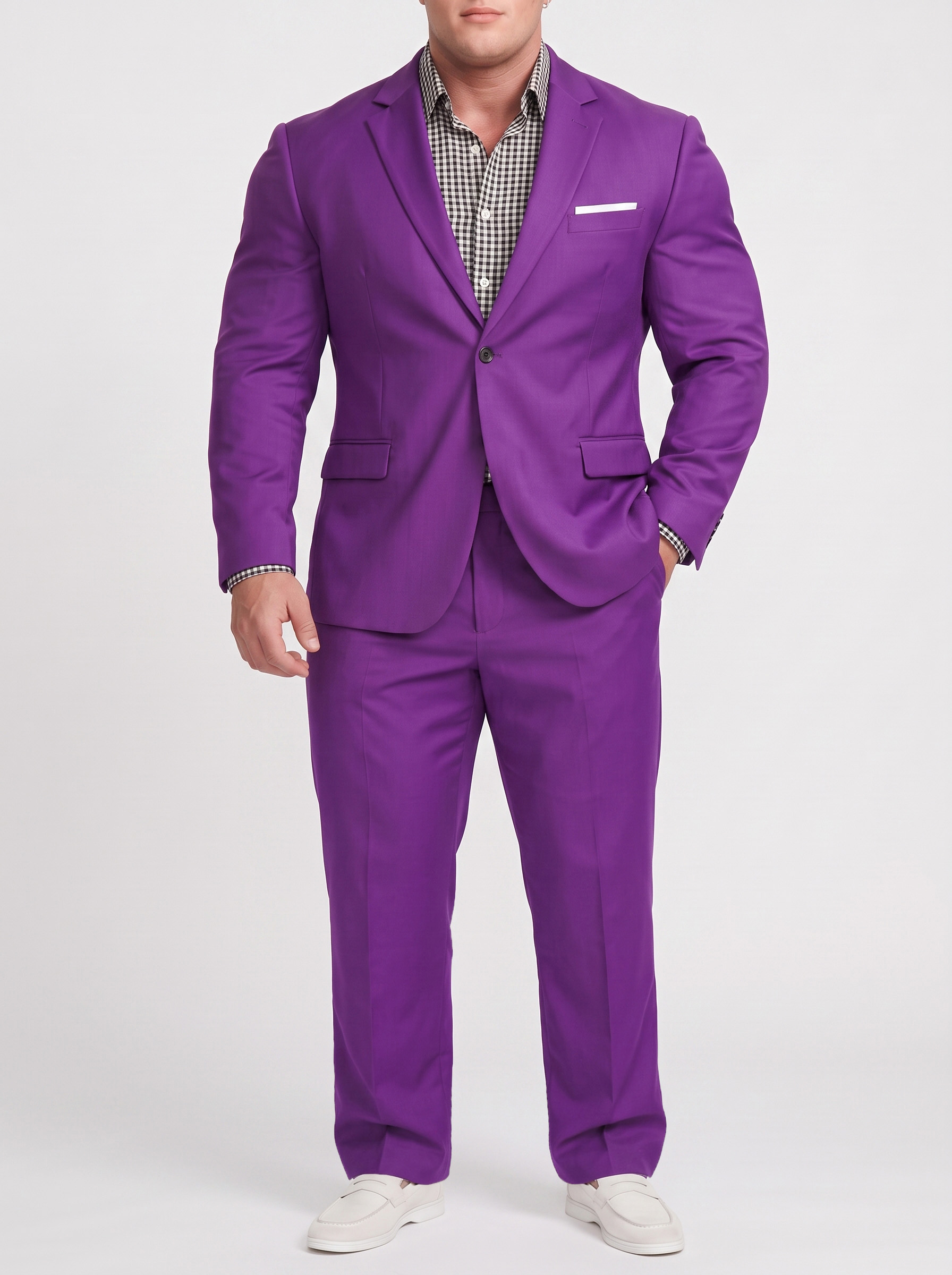 Big and Tall Men's Violet Suit Set