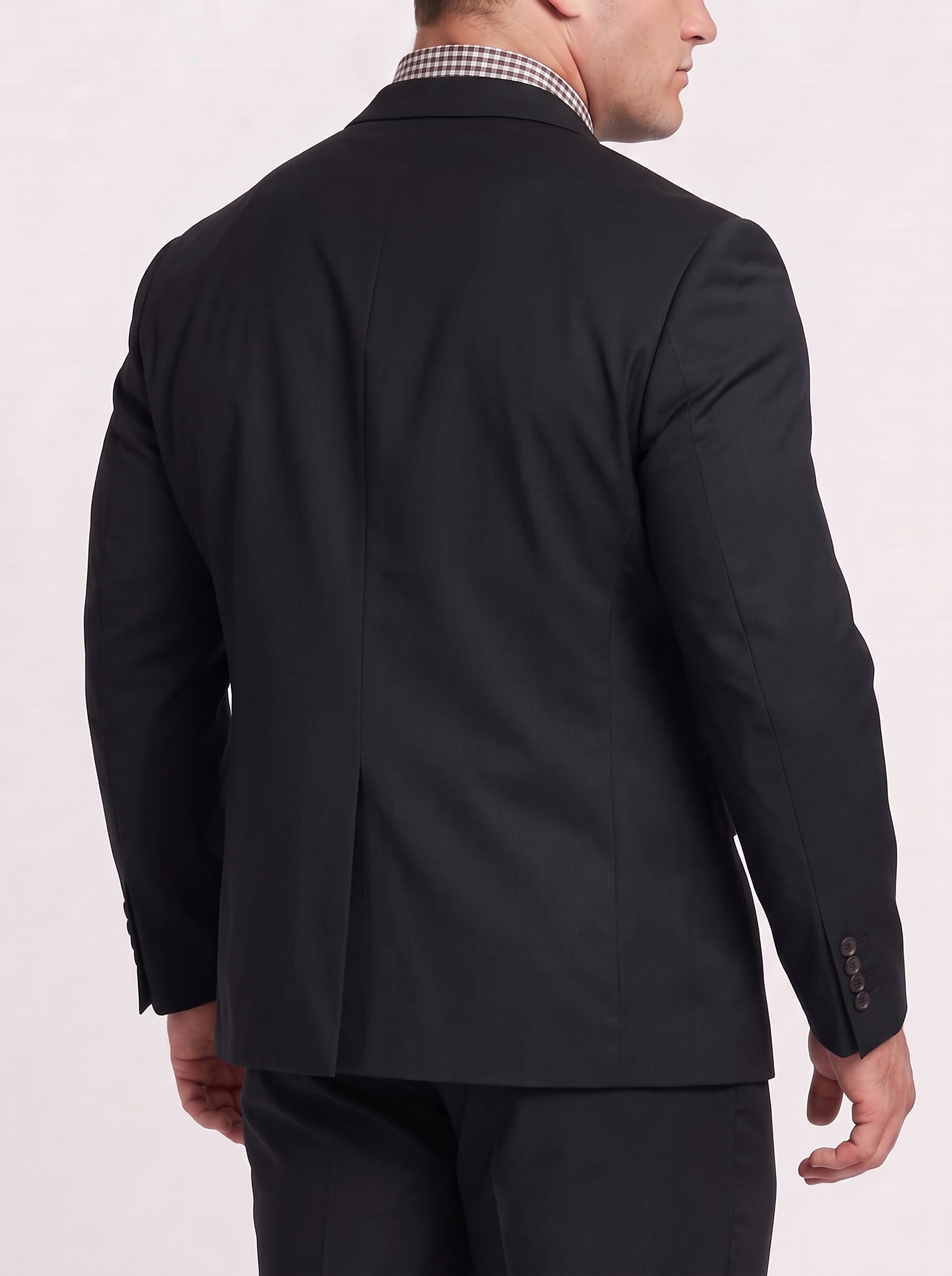Big and Tall Men's Charcoal black Suit Set