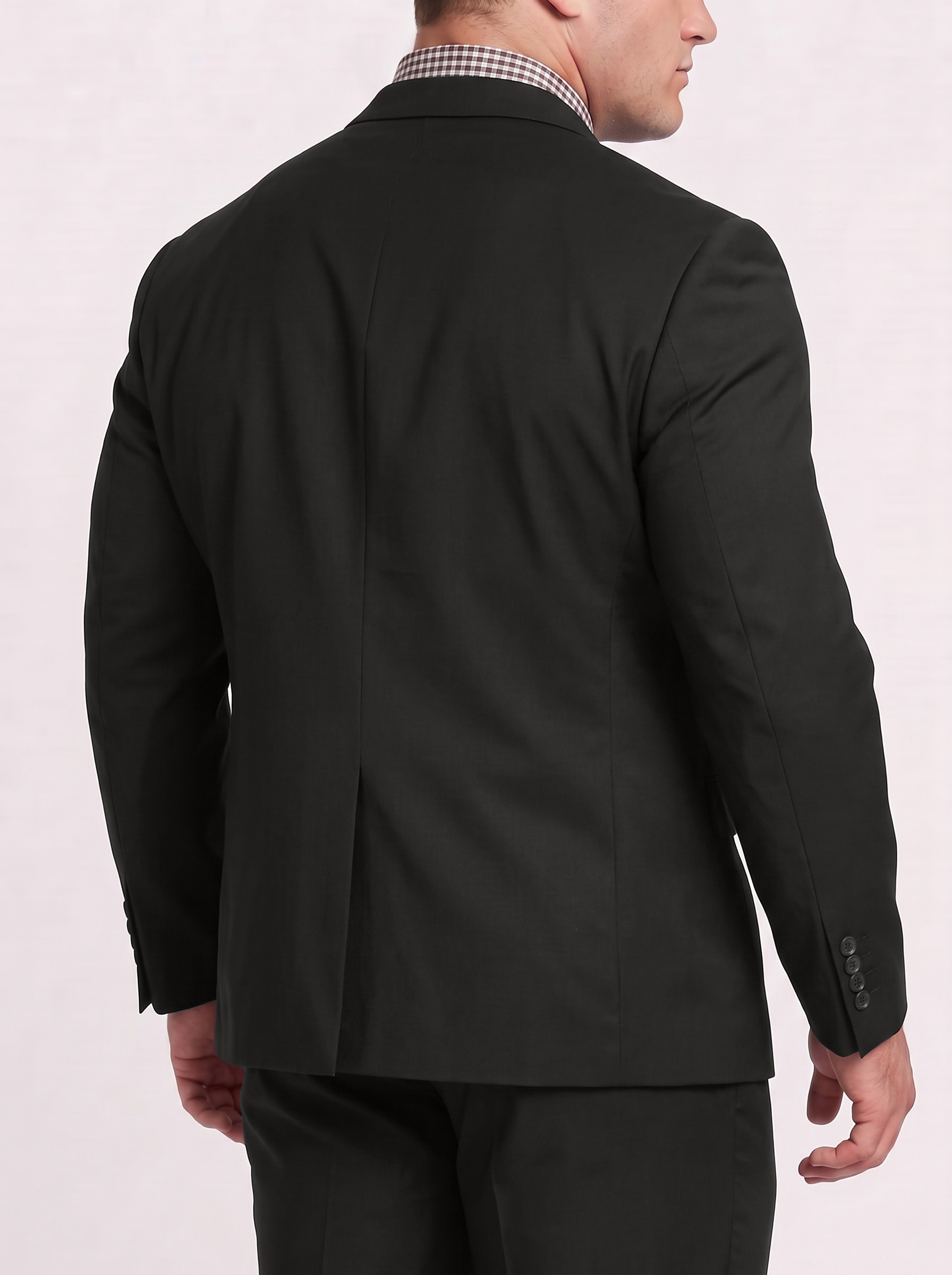 Big and Tall Men's Black Suit Set