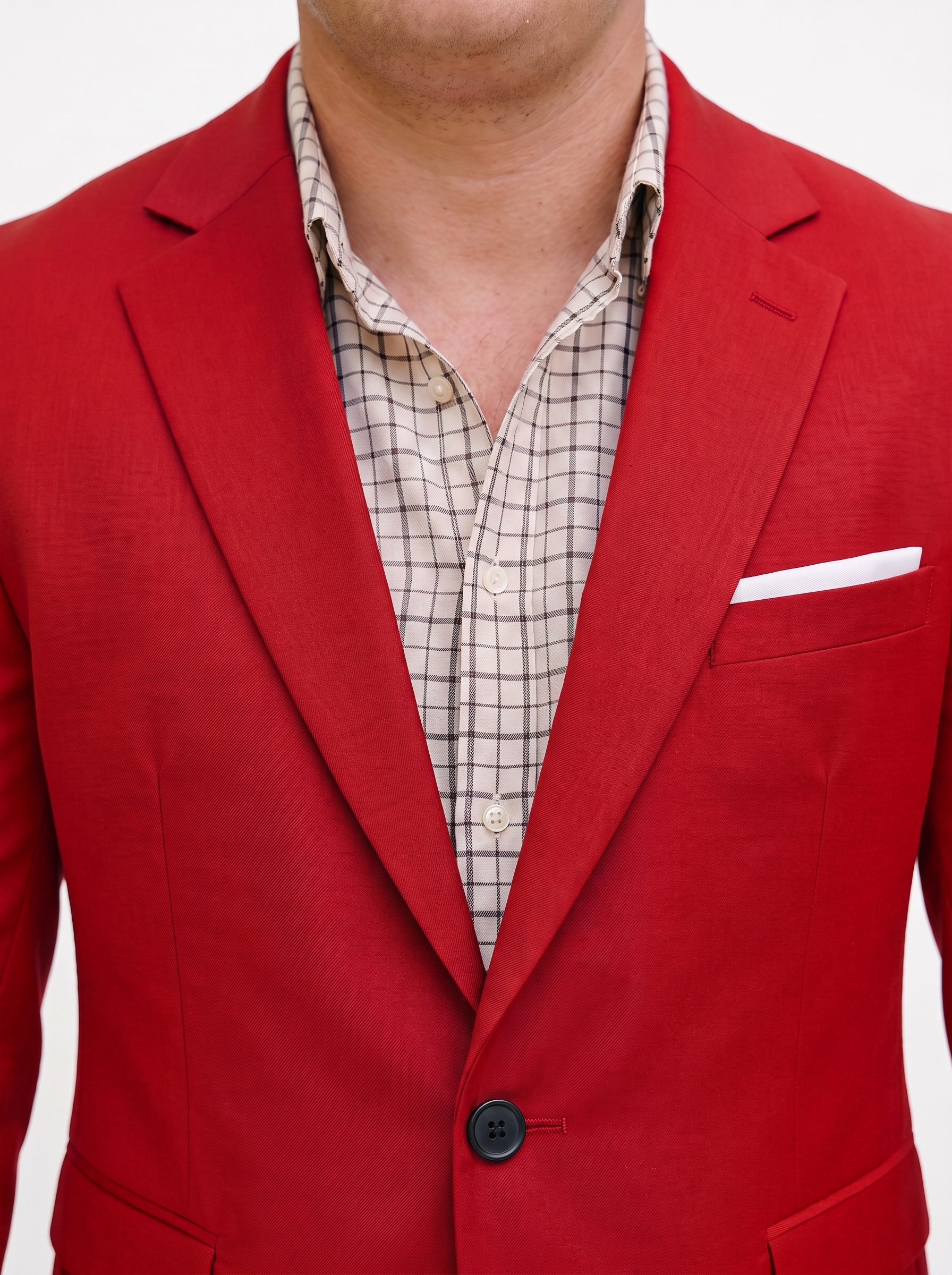 Big and Tall Men's Red Suit Set