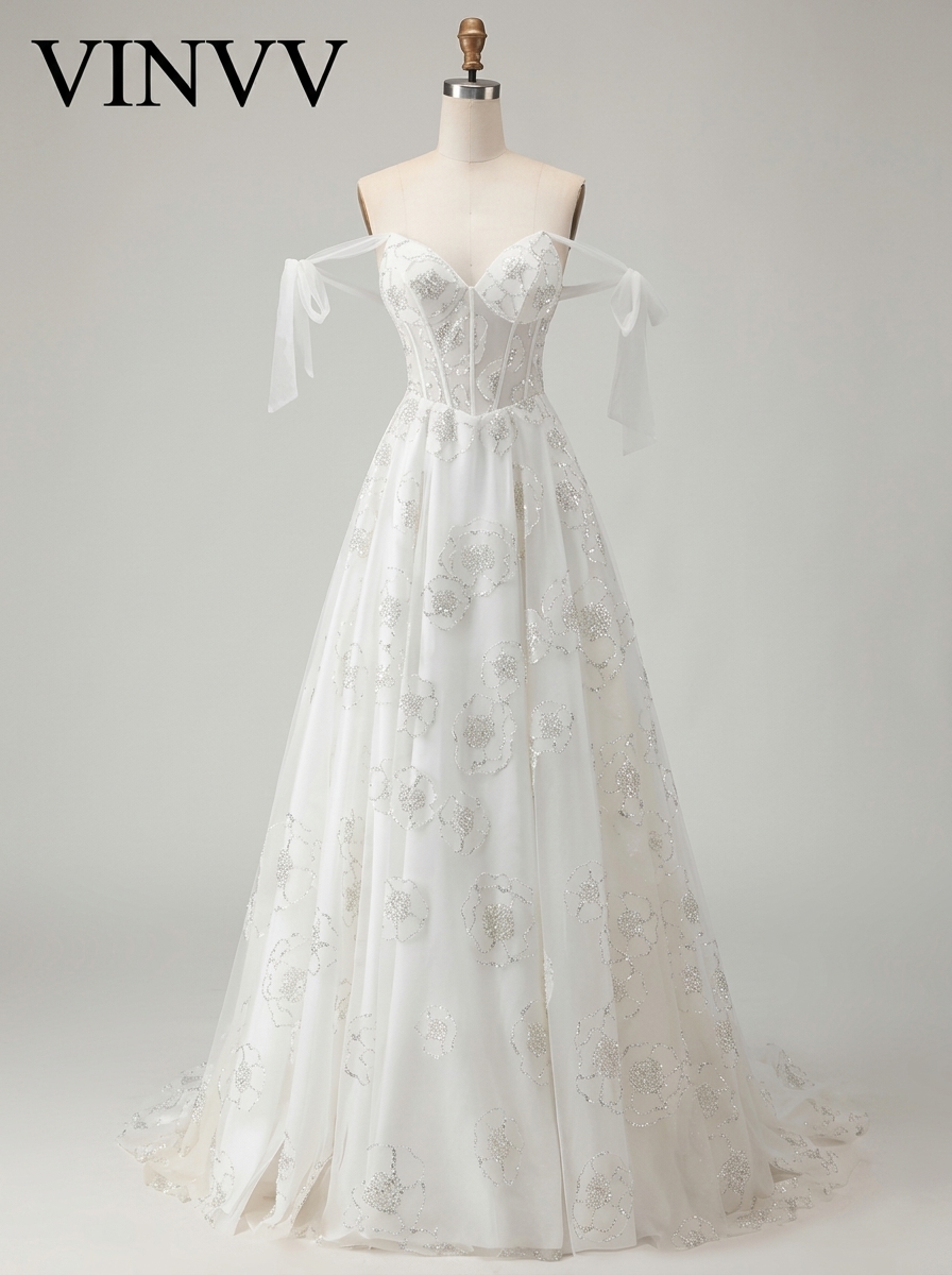 [Vinvv] SPU - 508D02LFP0052 Tulle Corset A-Line Long Wedding Dress