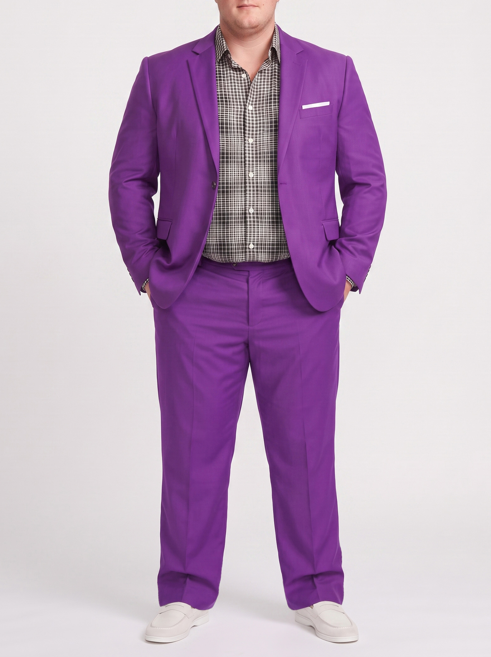 Big and Tall Men's Violet Suit Set