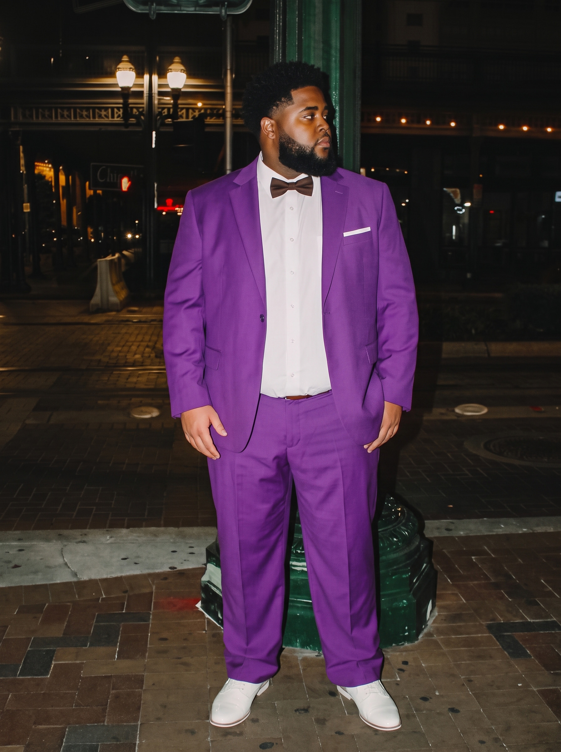 Big and Tall Men's Violet Suit Set