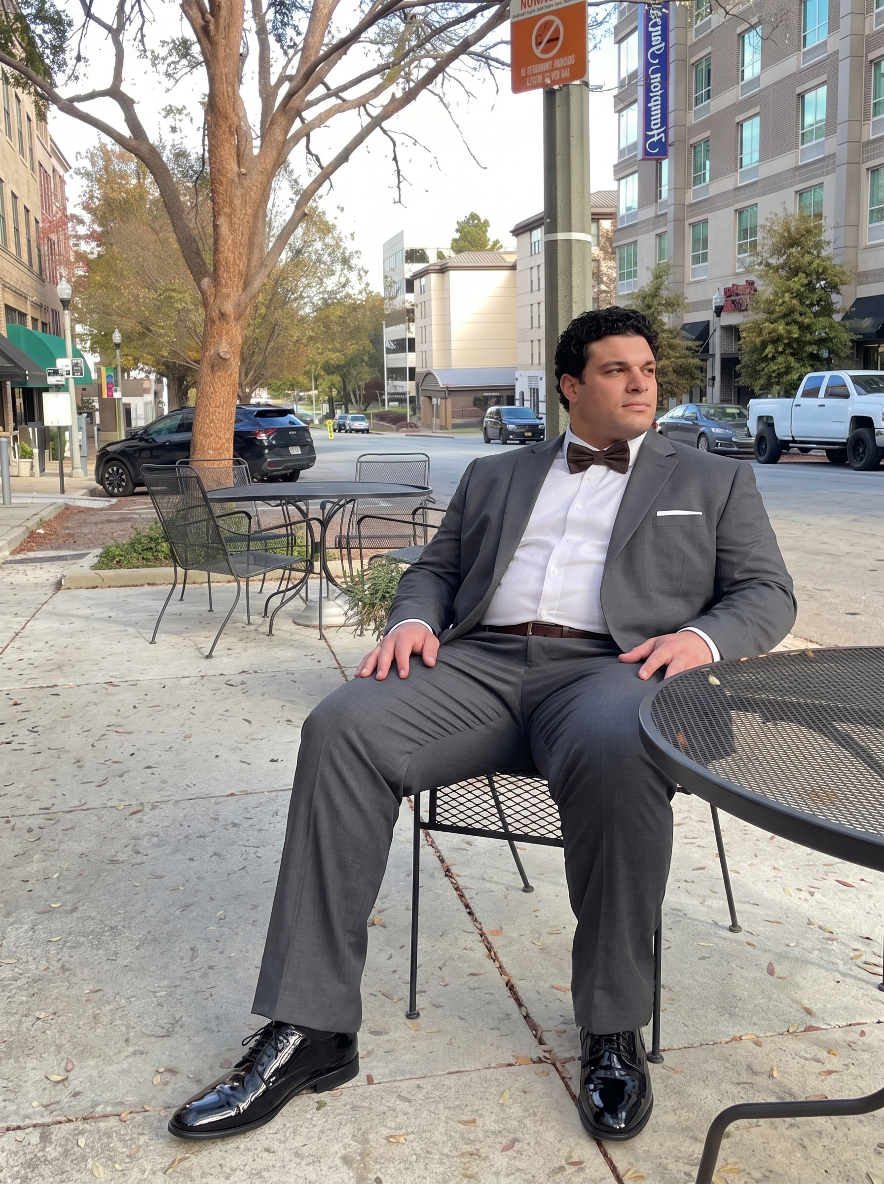 Big and Tall Men's Grey Suit Set