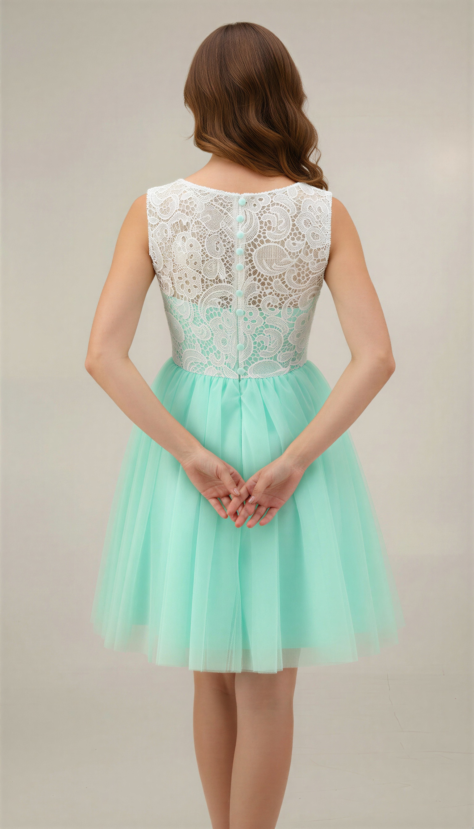 Elegant Tulle Homecoming Dress - Short Lace Embroidered Prom Gown with Illusion Boat Neck