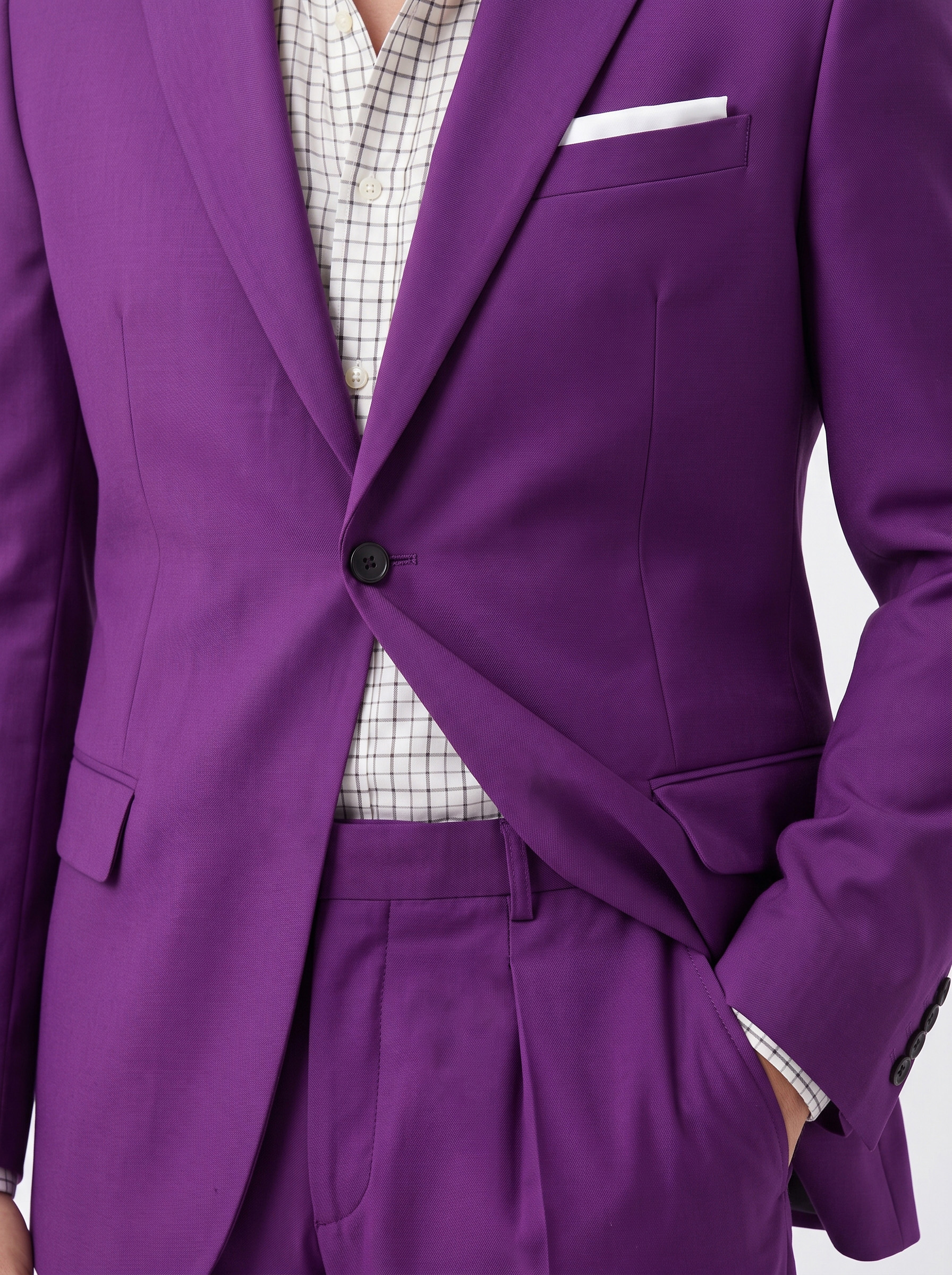 Big and Tall Men's Violet Suit Set