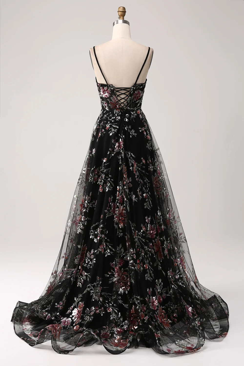 YYYHQ0389 Flower Embroidered Long Prom Dress