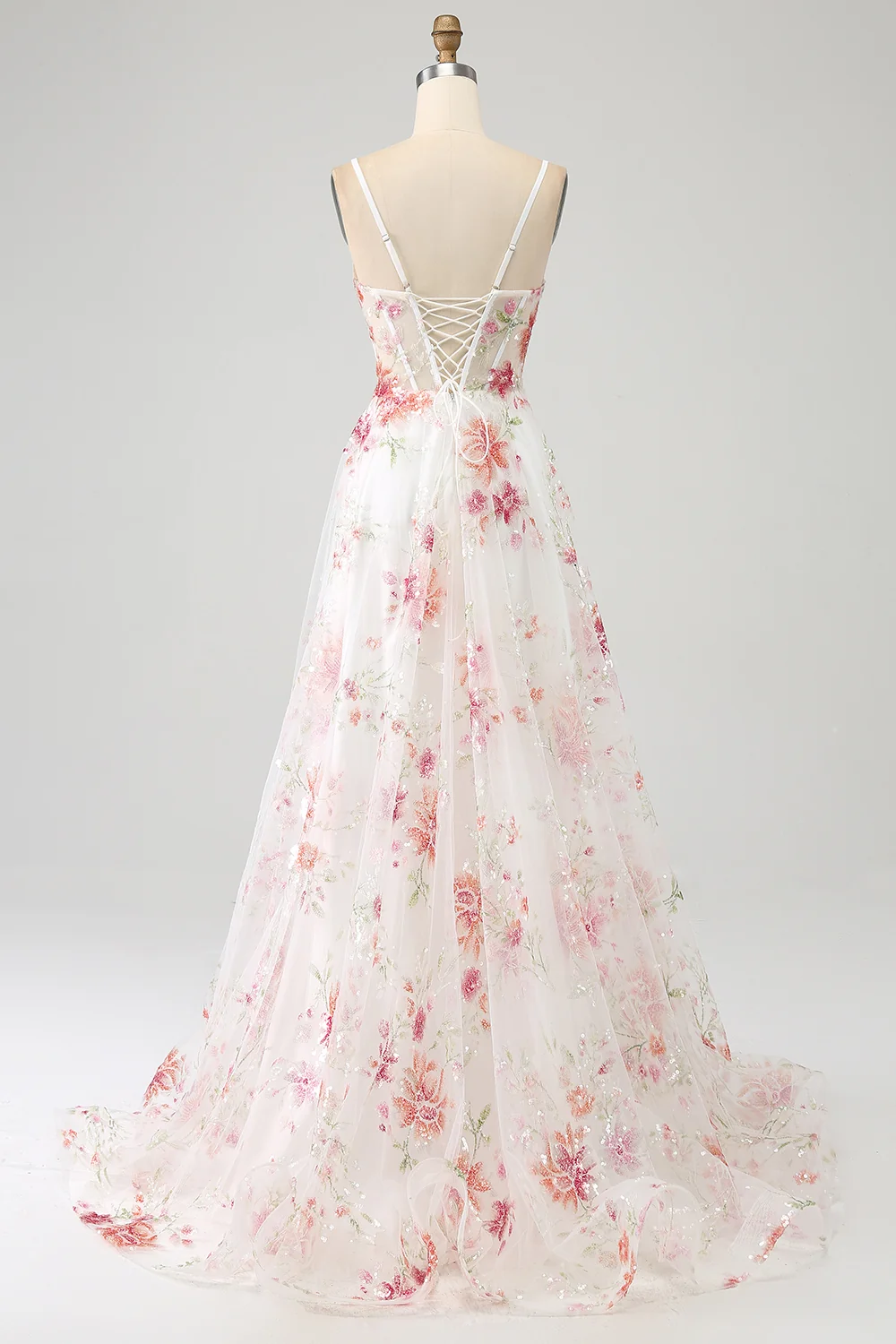 YYYHQ0389 Flower Embroidered Long Prom Dress