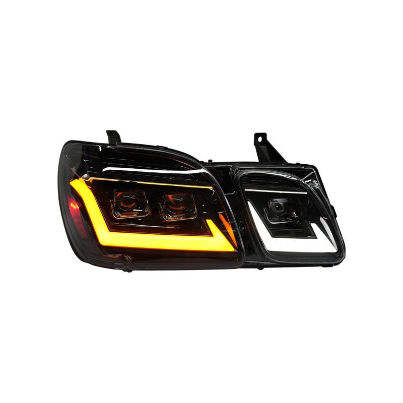 2003-2007 Lexus LX470 Smoked White LED Projector Headlights Assembly With Sequential Turn Signal