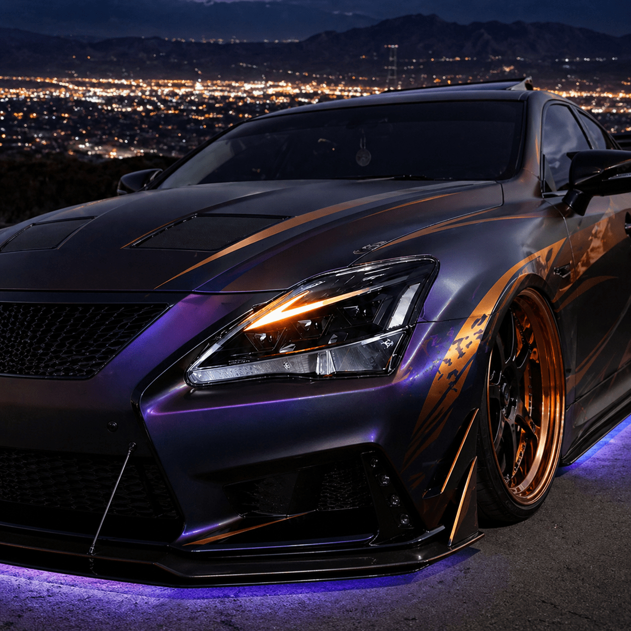 06-12 Lexus IS200/250/300 Amber LED Projector Headlights Assembly With Sequential Turn Signal