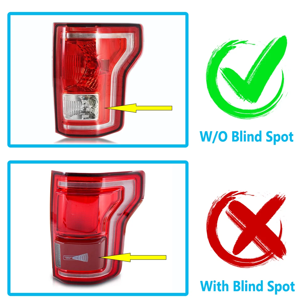 Pair For Ford F150 F-150 2015-2020 Full LED Tail Lights Rear Lamps w/Animation
