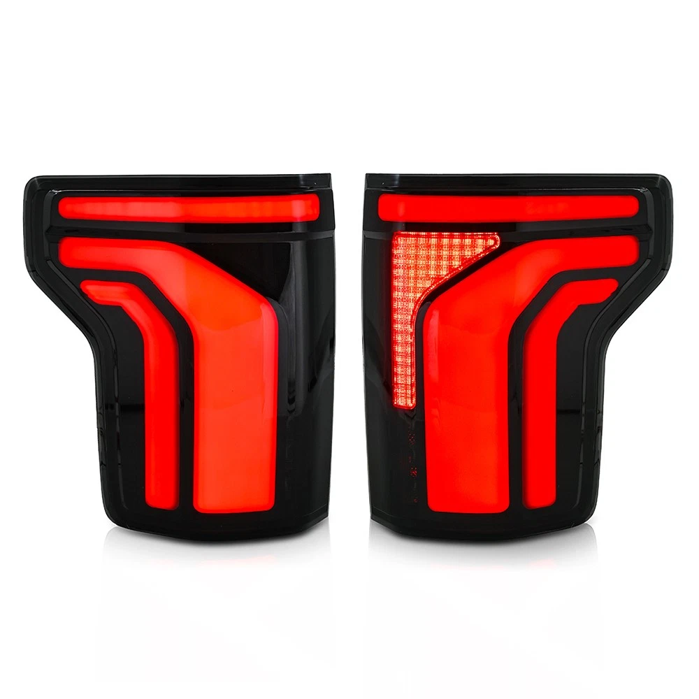 2015-2019 For Ford F150 F-150 Smoked Full LED Tail Lights Rear Lamps Brake Pair