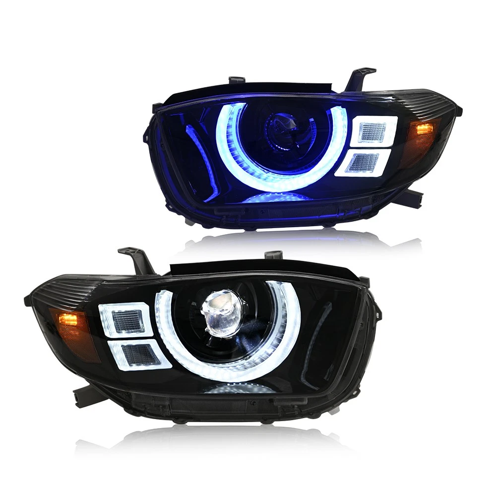 Full LED Headlights For Toyota Highlander 2008 2009 2010 Head Lamps Sequential