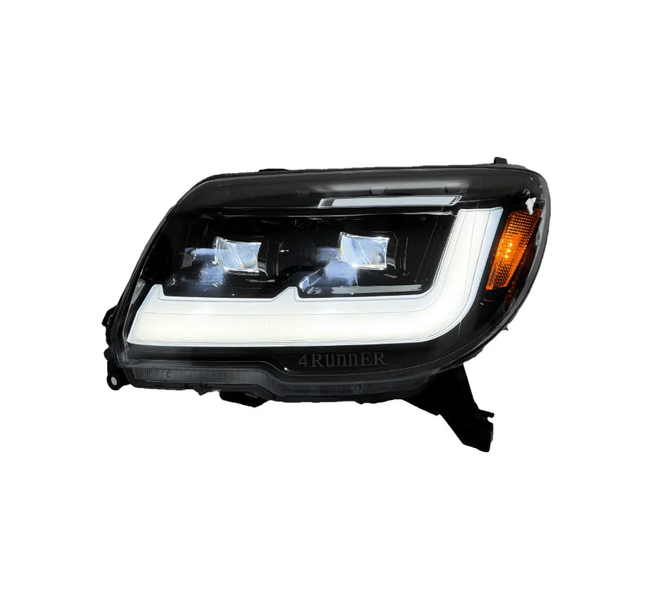 Toyota 4runner 2006-2009 Black Trim Bezel LED Headlights with Sequential Turn Signal