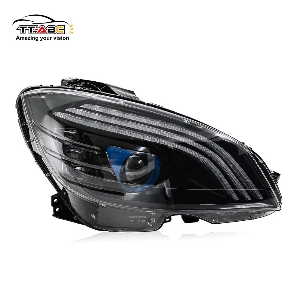 Full LED Headlights For Benz W204 C-Class C300 2008-2011 Sequential Head Lamps