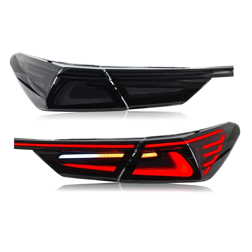 LED Tail Lights for Toyota Camry 2018-2023 8th Gen Smoked Rear Lamps Assembly