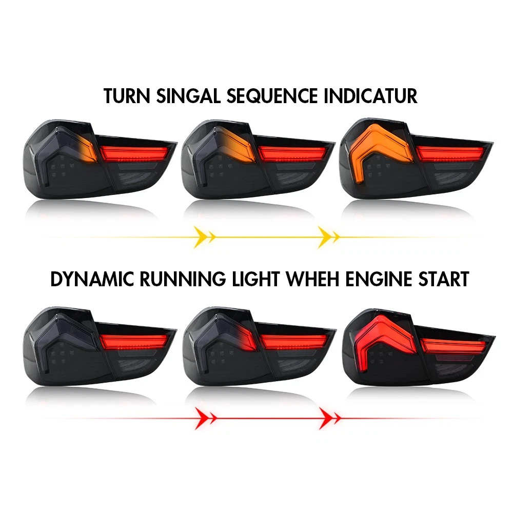 Full LED Tail Lights For 2009-2012 BMW E90 3 Series 235i 335i Sedan Rear Lamps