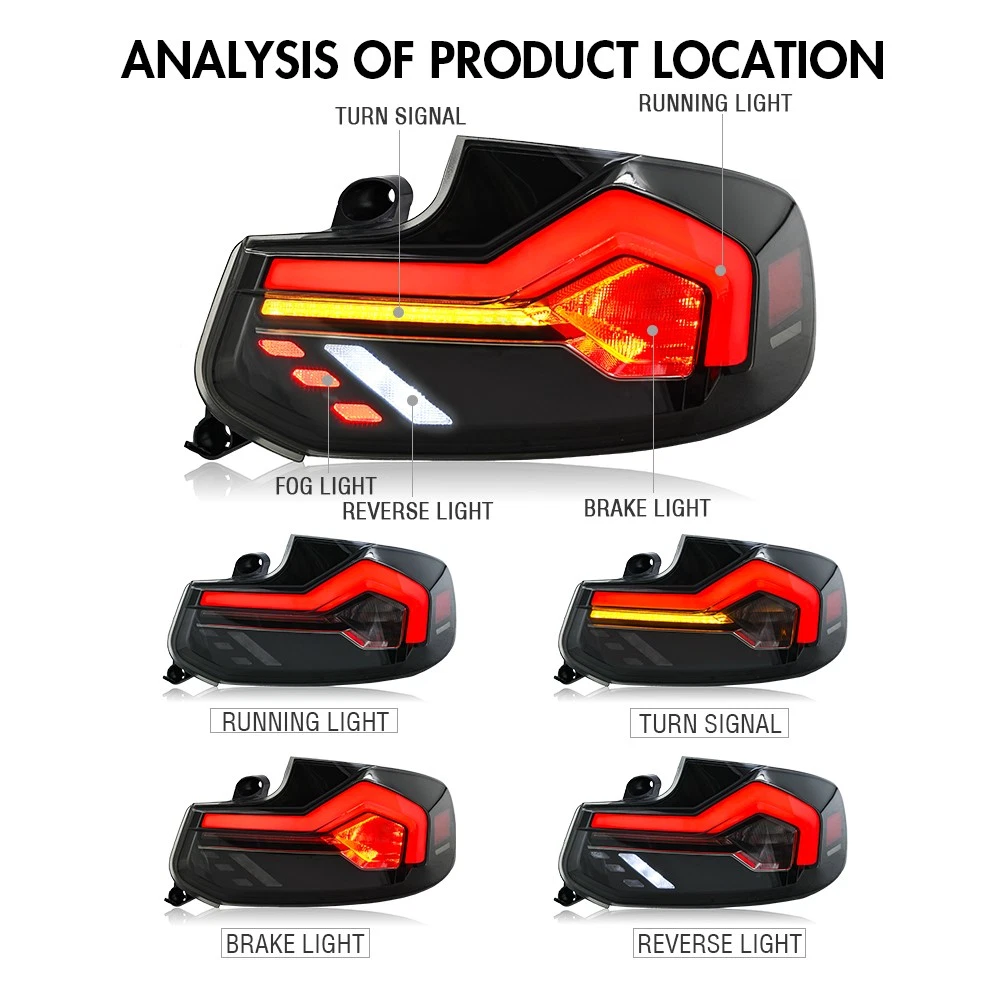 2x LED Tail Lights Sequential For 2014-2021 BMW 2-Series F22 230i/M235i/M240i/M2