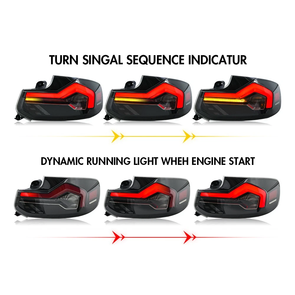 For BMW 2 Series 2014-2021 F22 F23 M2 Smoke LED Tail Lights Brake Lamp Animation
