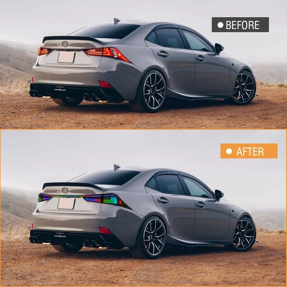 RGB LED Tail Lights For 2014-2020 Lexus IS250 IS300 IS350 IS200T &Center Lamp