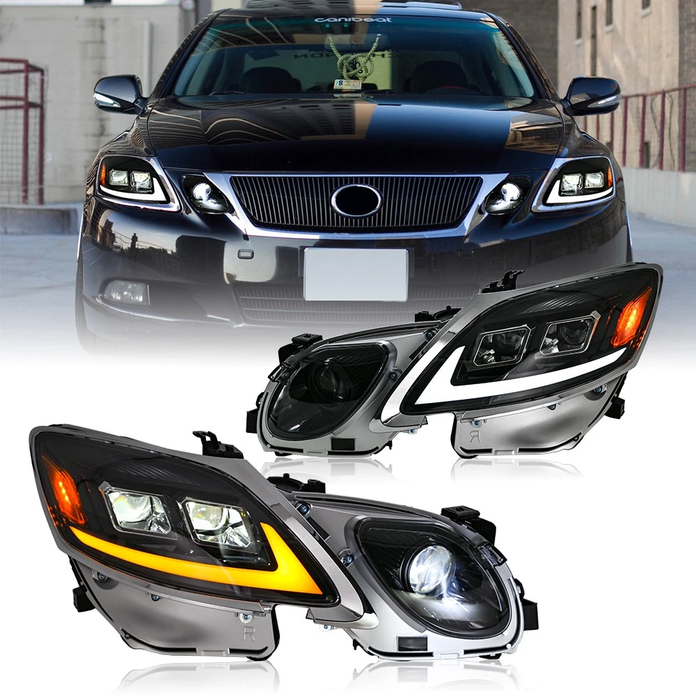 LED Headlights For Lexus GS300/350/430/460/450h 2006-2011 Start Animation LH+RH