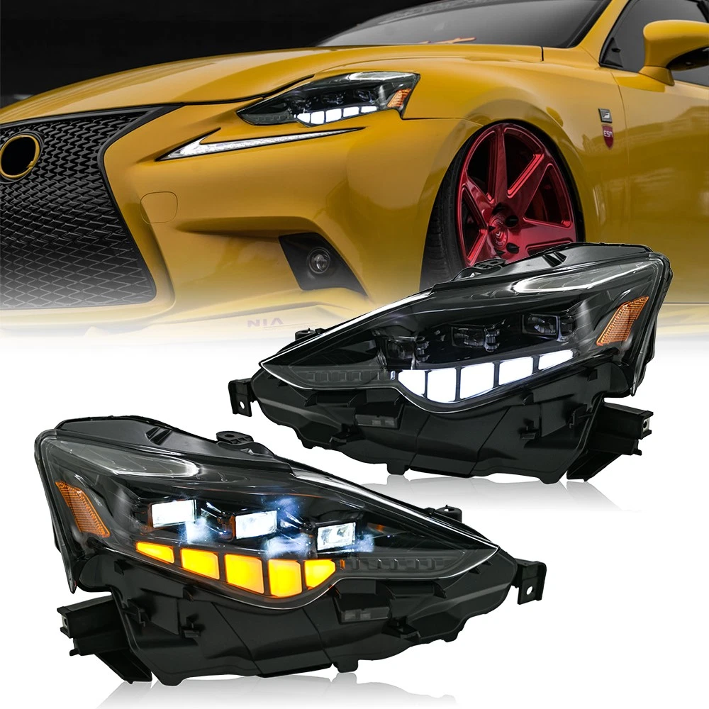 LED Headlights For 2014-2016 Lexus IS250 200t 300 350 Sequential Signal Assembly