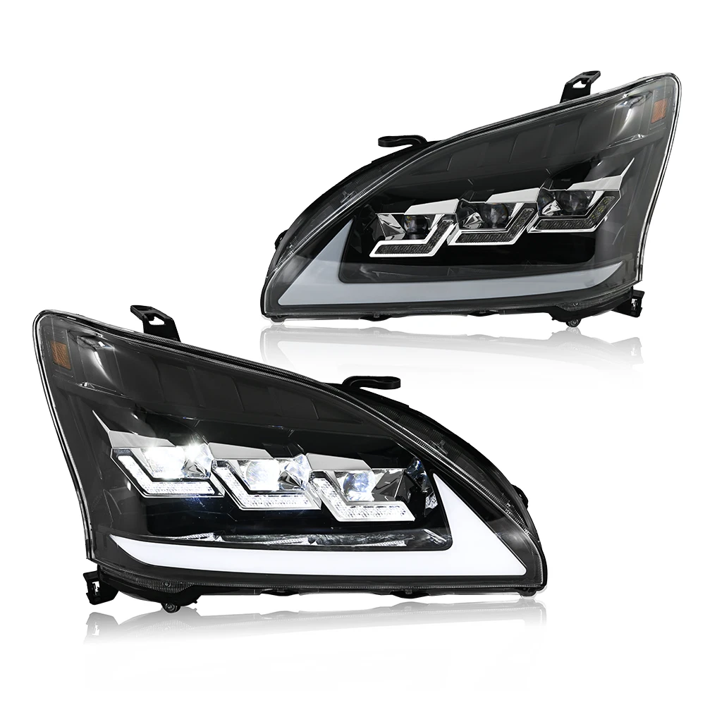 Full LED Projector Headlights Fits 2004-2009 Lexus RX330 350 400h Front Lamps