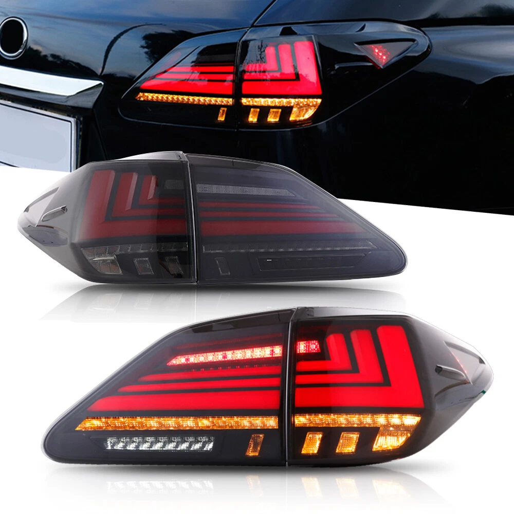 LED Tail Lights For Lexus RX350 RX450 2009-2015 Sequential Rear Lamps Smoked
