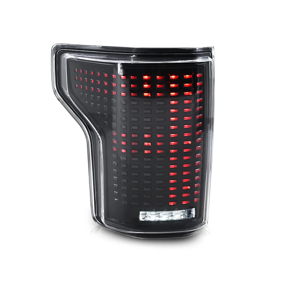 Clear LED Tail Lights For Ford F-150 Pickup 2015-2020 W/O Blind Spot Rear Lamps