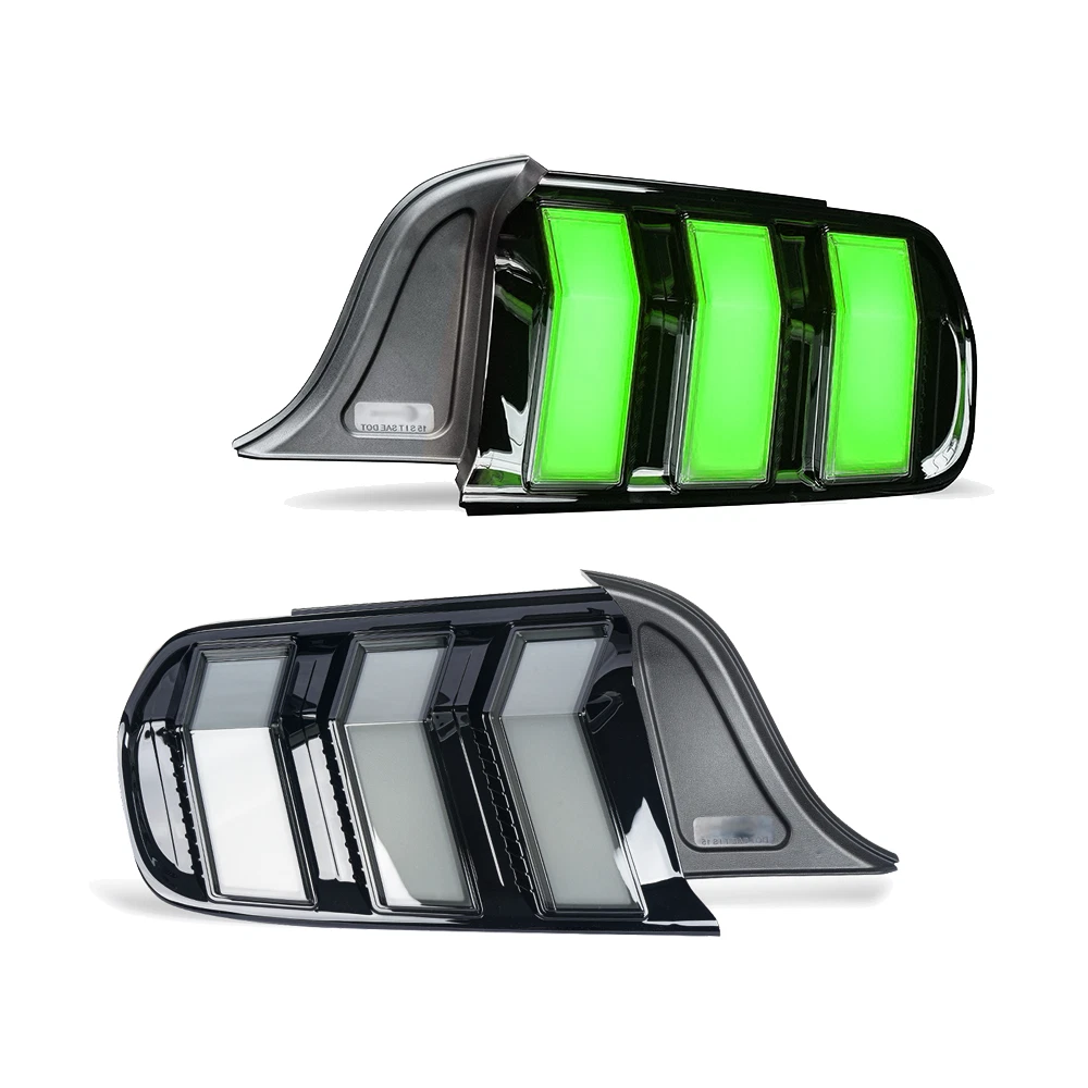 Pair RGB LED Tail Lights For Ford Mustang Euro 2015-2023 Rear Lamps Animation
