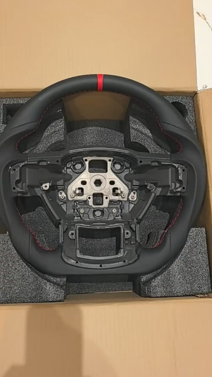 OEM Sport Flat-Bottom Leather Steering Wheel for Ford F-150 & Gen 2 Raptor (2015–2020)
