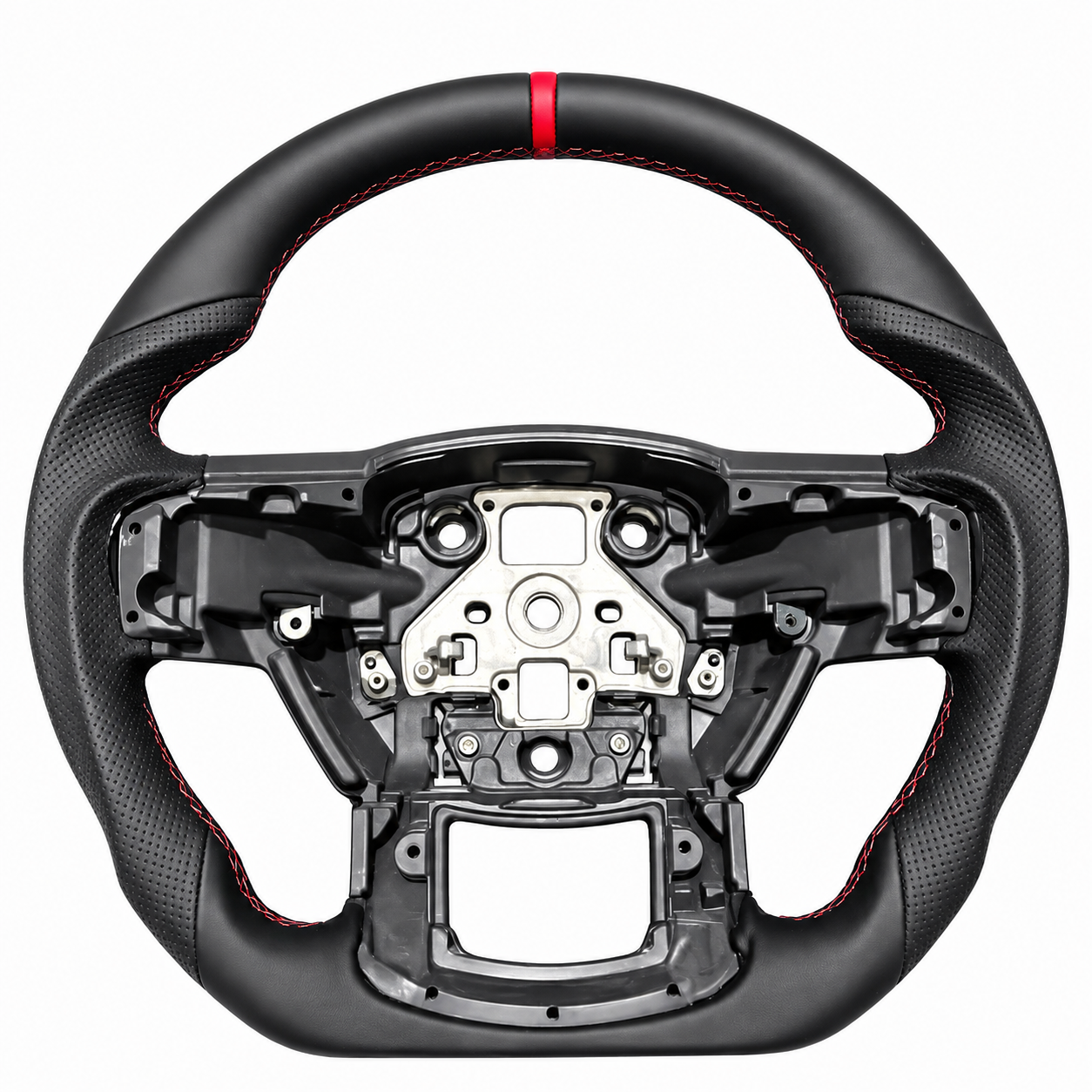 Sport Flat-Bottom Leather Steering Wheel for Ford F-150 & Gen 2 Raptor (2015–2020)