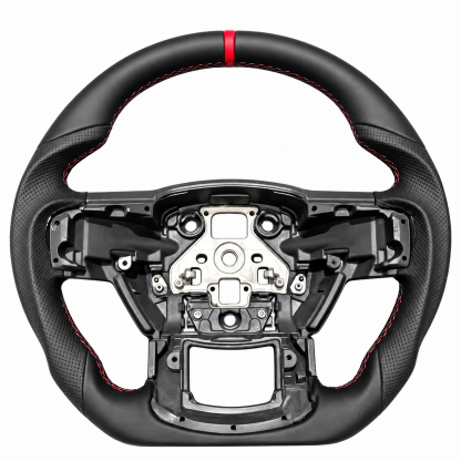 Sport Flat-Bottom Leather Steering Wheel for Ford F-150 & Gen 2 Raptor (2015–2020)