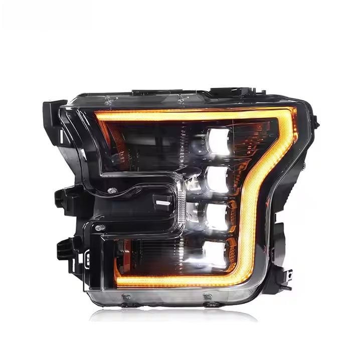 Ford F-150 Raptor Headlights 2015-2020 - US Version - Modified with LEDs - 4 Lenses - F-150 Headlights