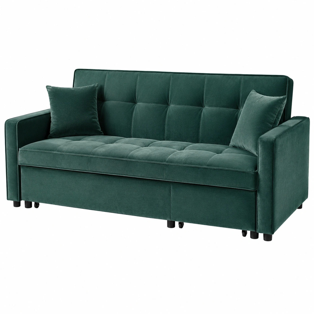 Sofa Cama Verde Petroleo Vintage