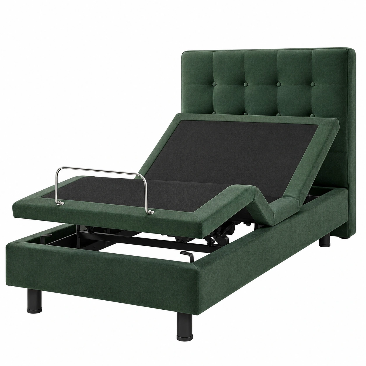Cama articulada Verde oscuro electrica