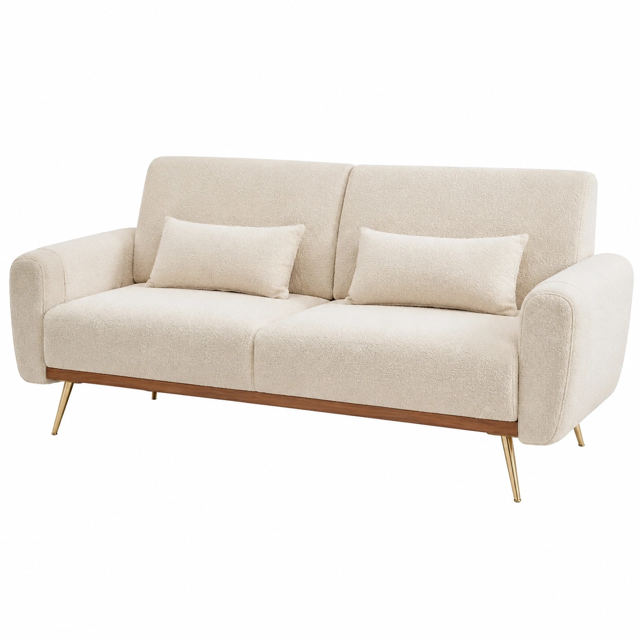 Sofa Boucle Beige Claro-greenvelora