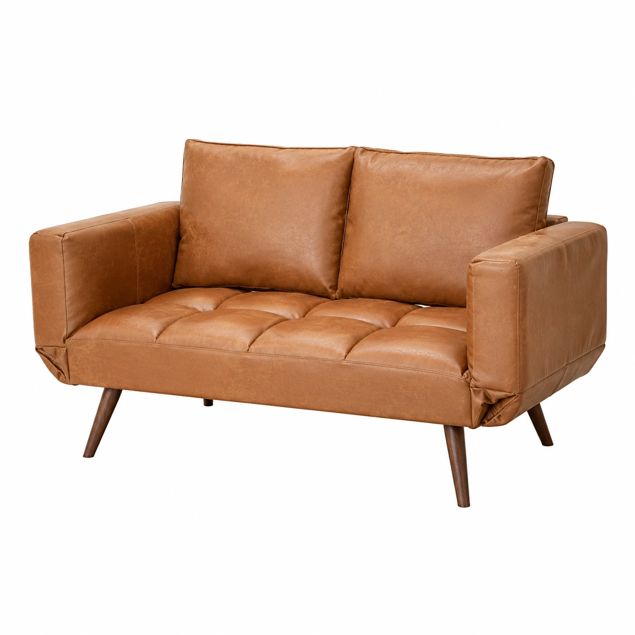 Sofa Cuero Sintetico Marron-greenvelora