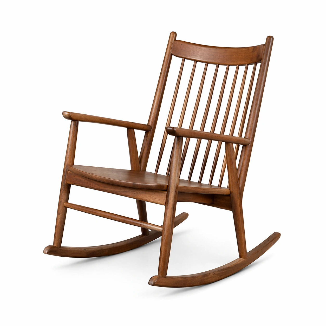 Schaukelstuhl aus Holz Eiche Braun-Cozy Oriva