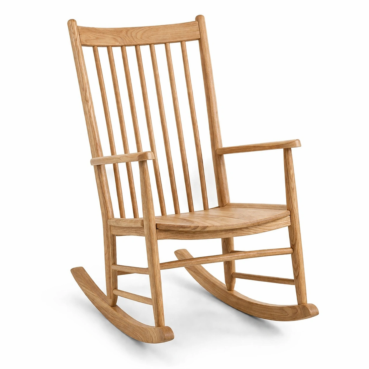 Eichenholz Schaukelstuhl Natur-Cozy Oriva