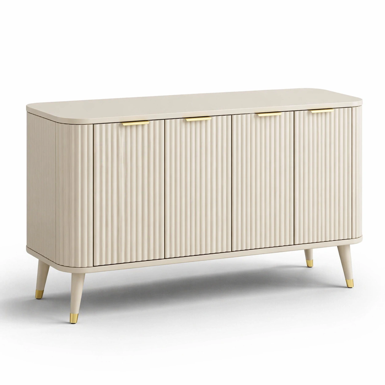 Sideboard Beige MDF mit Metallgriffen-Cozy Oriva
