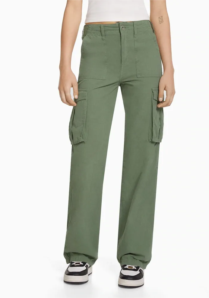 Adjustable Straight Fit Cargo Pants (Buy 2 Free Shipping)-Pink Laura