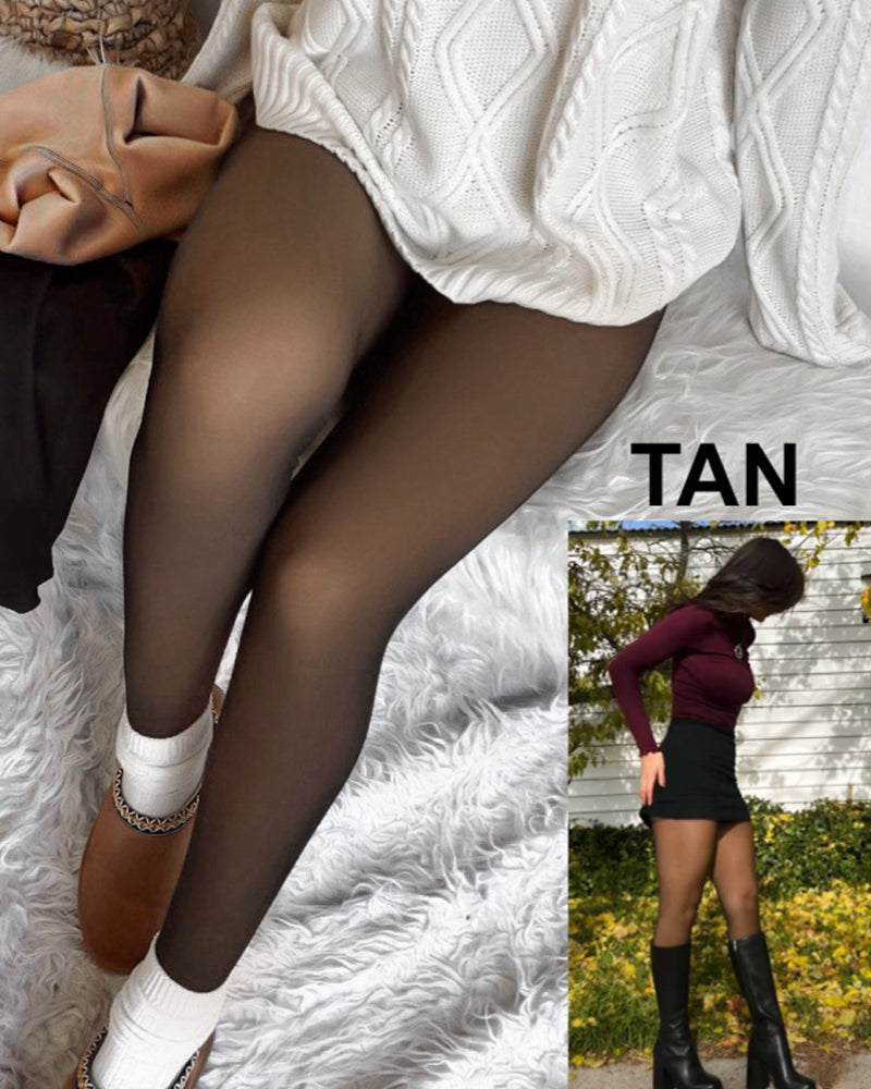 Women's Translucent Fleece Lined Tights