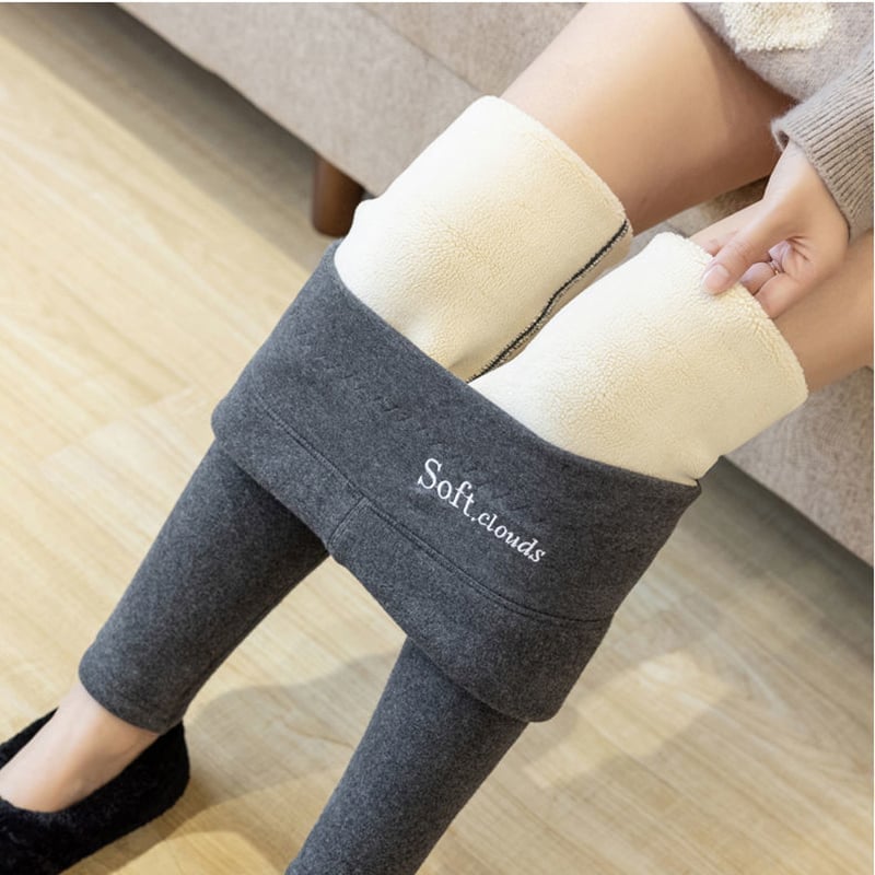Women's Casual Warm Winter Solid Pants-Pink Laura
