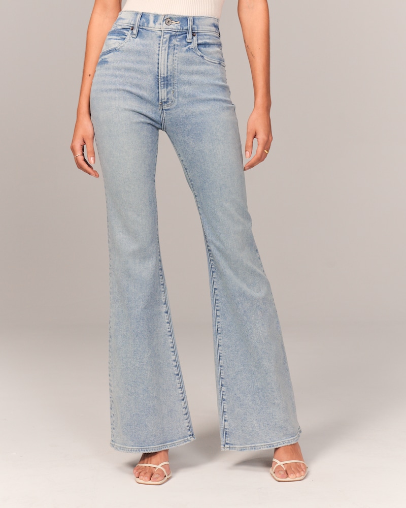 Women's Ultra High Rise Stretch Flare Jeans (Buy 2 Free Shipping)-Pink Laura