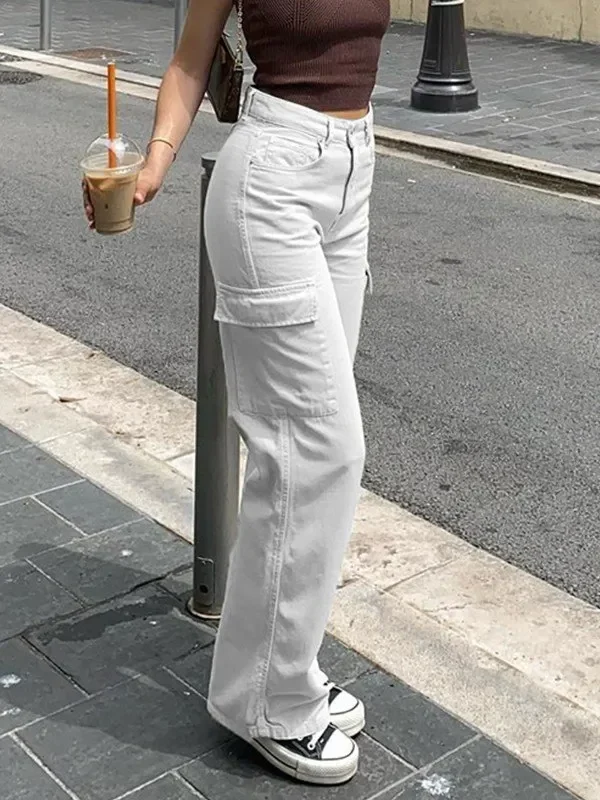 Adjustable Straight Fit Cargo Pants (Buy 2 Free Shipping)-Pink Laura