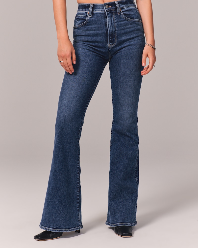 Women's Ultra High Rise Stretch Flare Jeans (Buy 2 Free Shipping)-Pink Laura