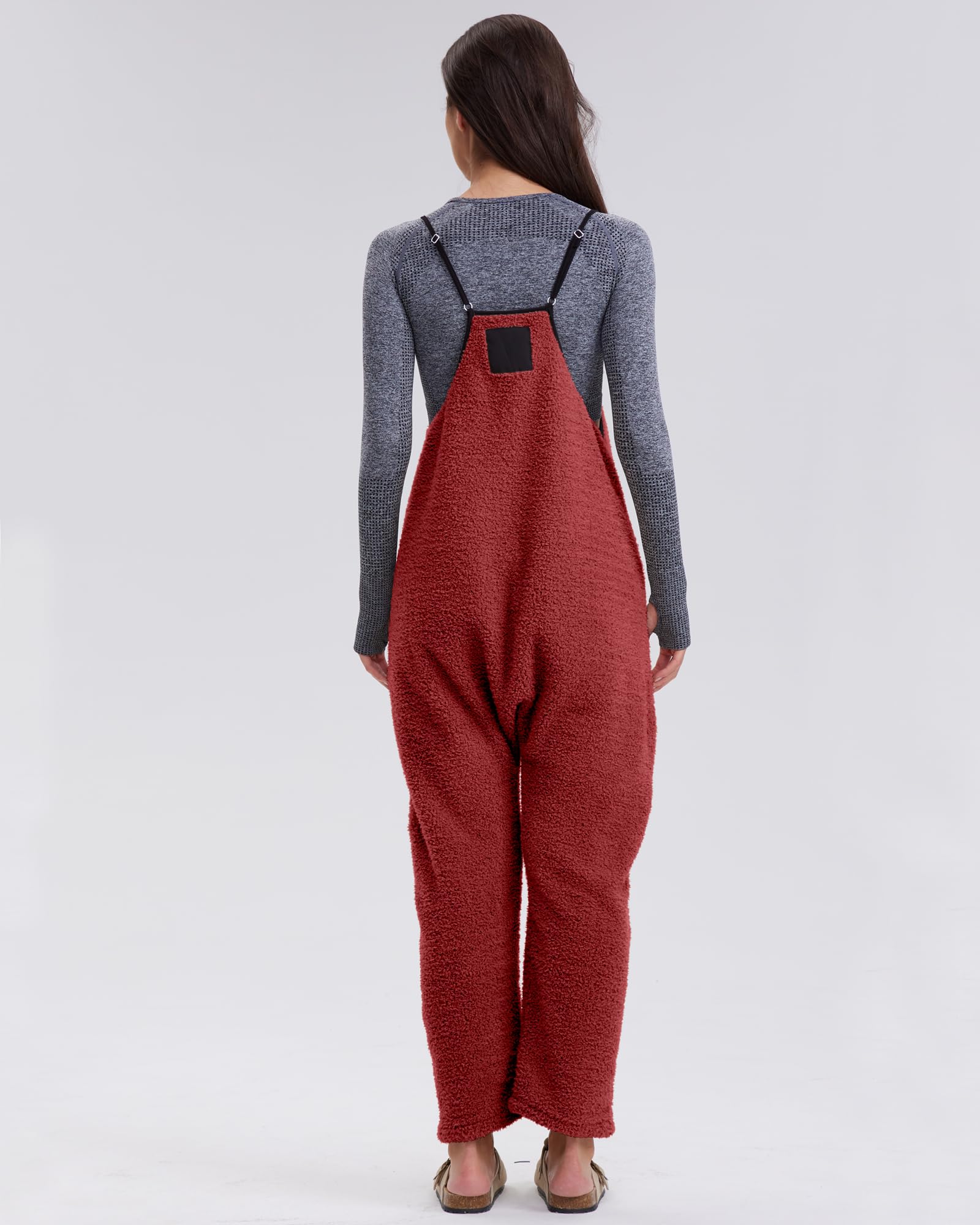 Women's Adjustable Strap Fleece Jumpsuit (Buy 2 Free Shipping) 