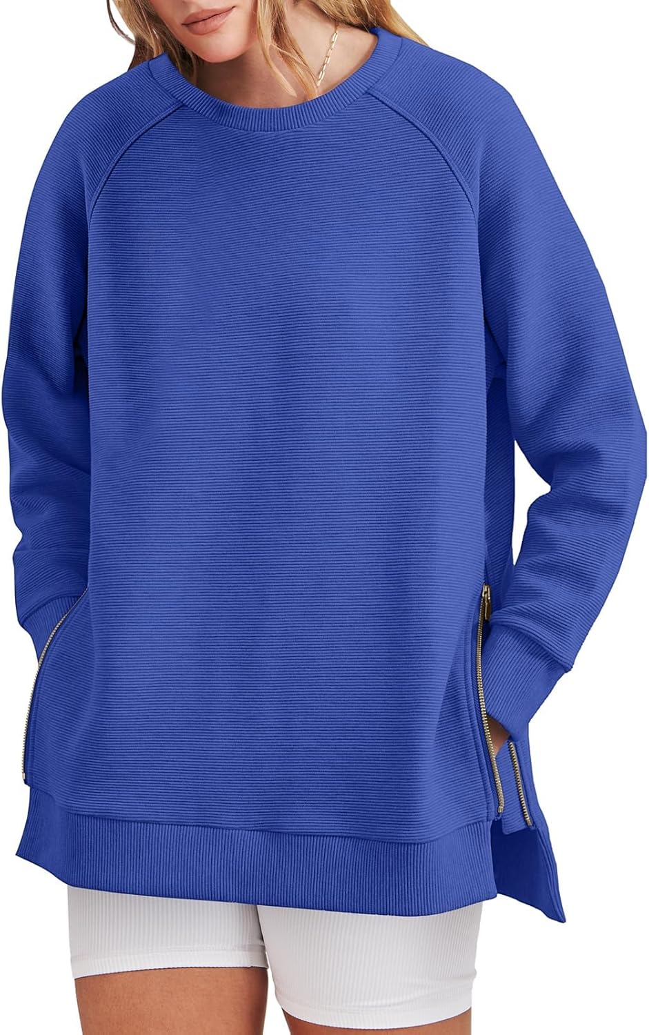 Women‘s Oversized Sweatshirt Crewneck Long Sleeve Tunic Pollover Shirts