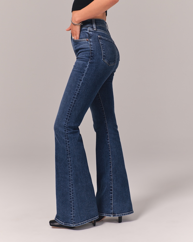 Women's Ultra High Rise Stretch Flare Jeans (Buy 2 Free Shipping)-Pink Laura